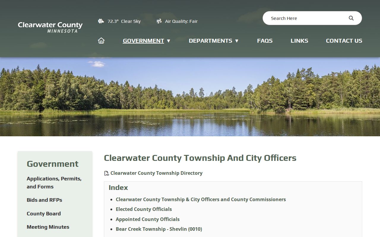 Gonvick court docket routing from the Clearwater County city roster